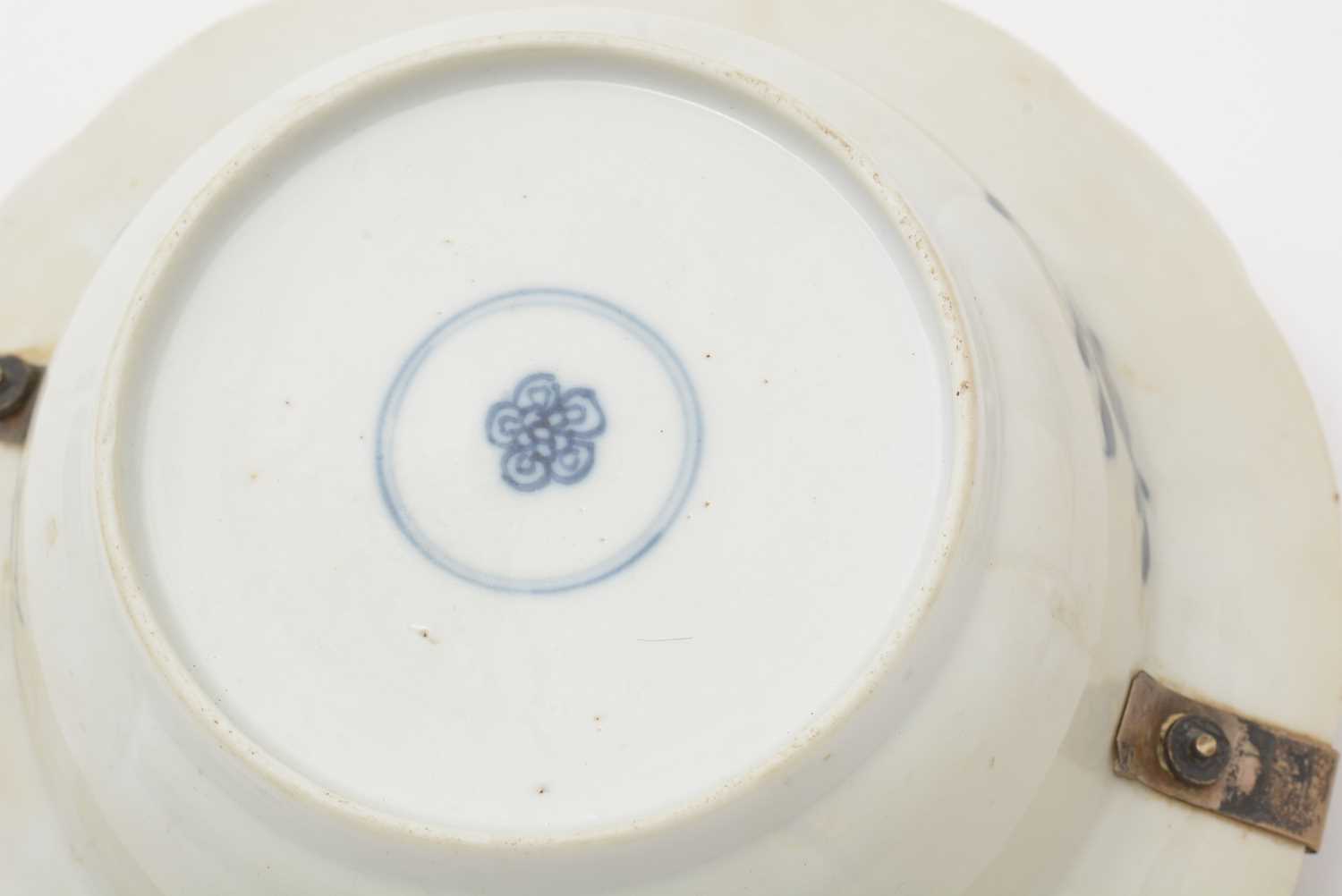 Kangxi blue and white bowl with European metal mounts - Image 10 of 26