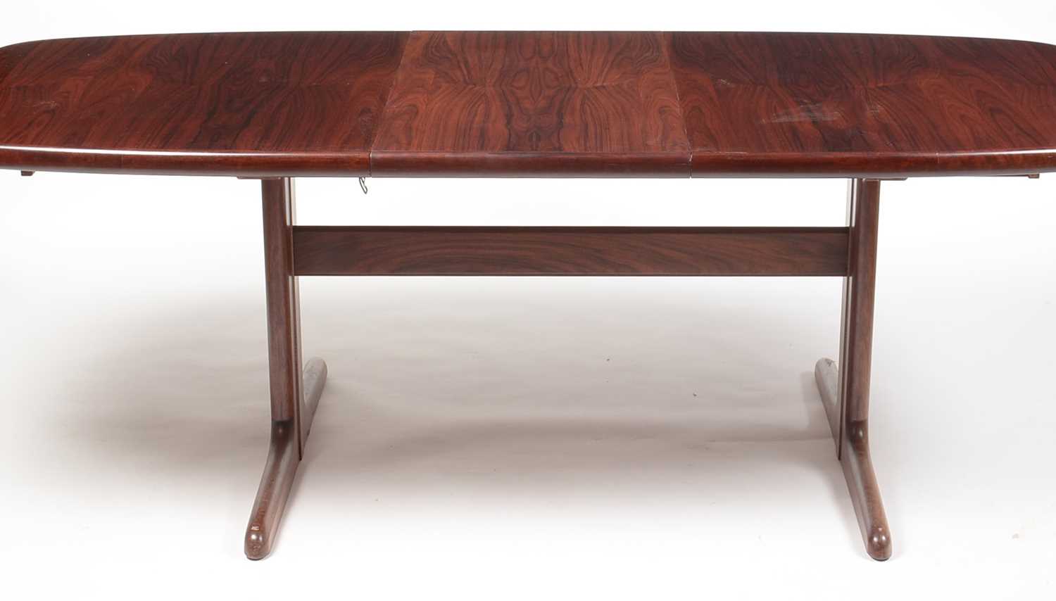 Danish Skovby rosewood sideboard and matching extending dining table: and four Farstrup beech chair - Image 10 of 15