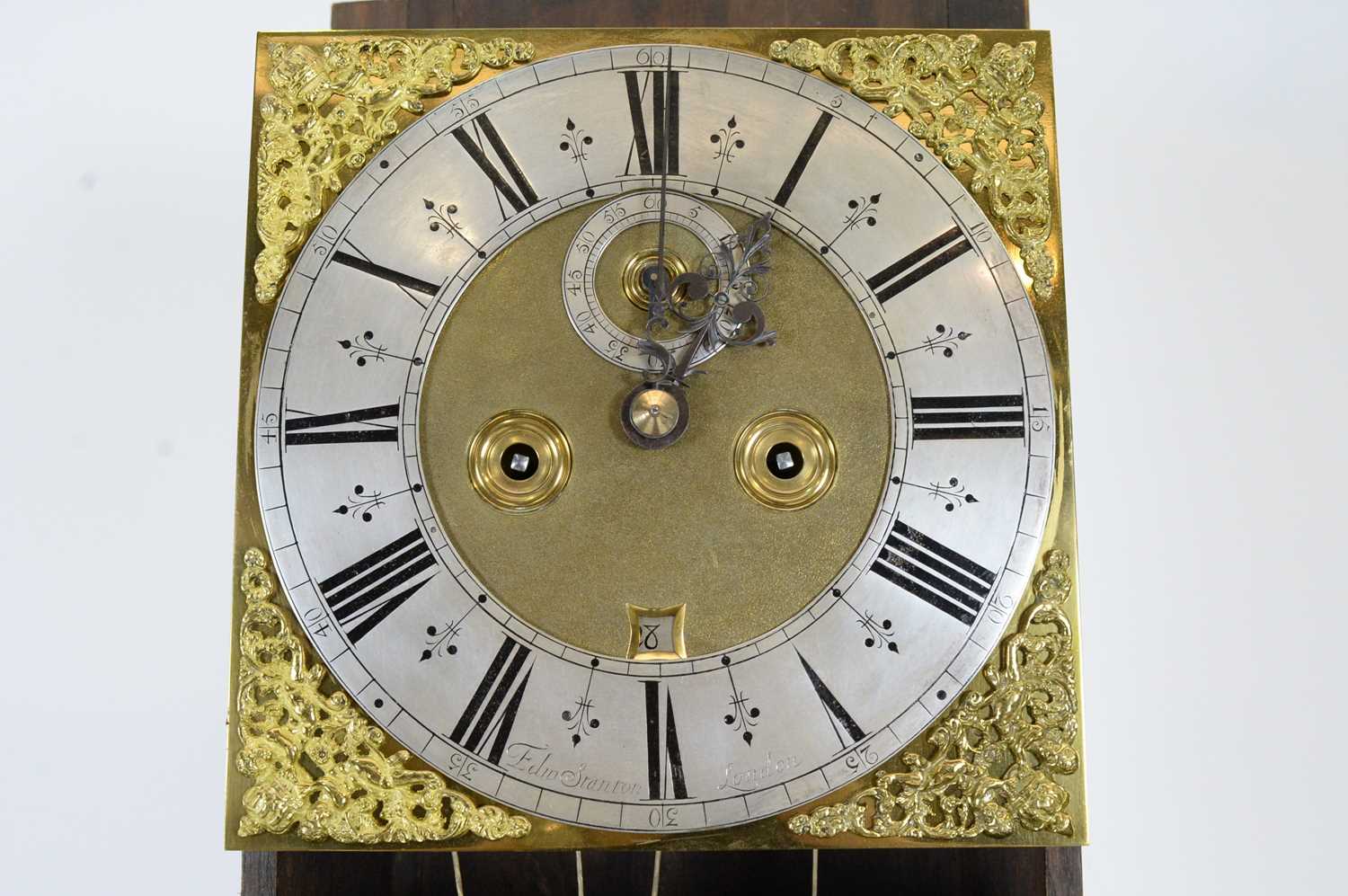 Edward Stanton, London: a burr walnut and walnut longcase clock. - Image 6 of 20