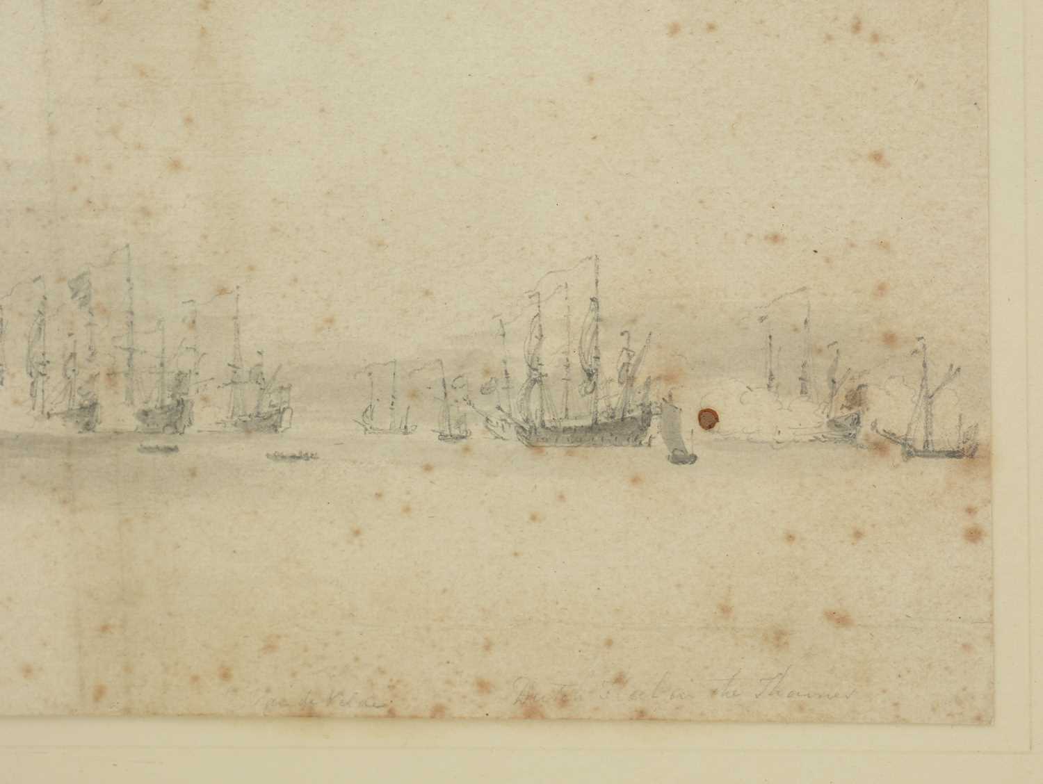 Willem Van de Velde, The Younger - The Dutch Fleet in the Thames | pencil - Image 7 of 16