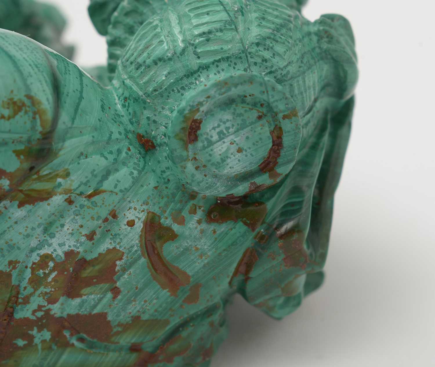 Chinese carved Malachite figure - Image 7 of 30