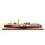 A scratch-built scale model of the Paddle Steamer Duchess of Fife,