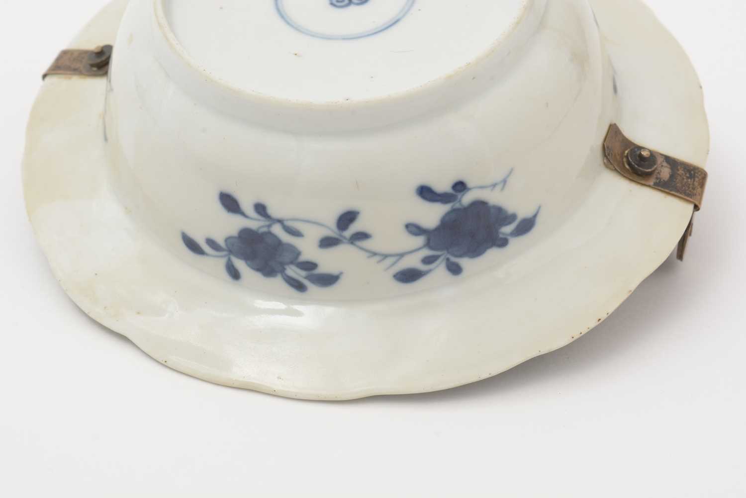 Kangxi blue and white bowl with European metal mounts - Image 2 of 26