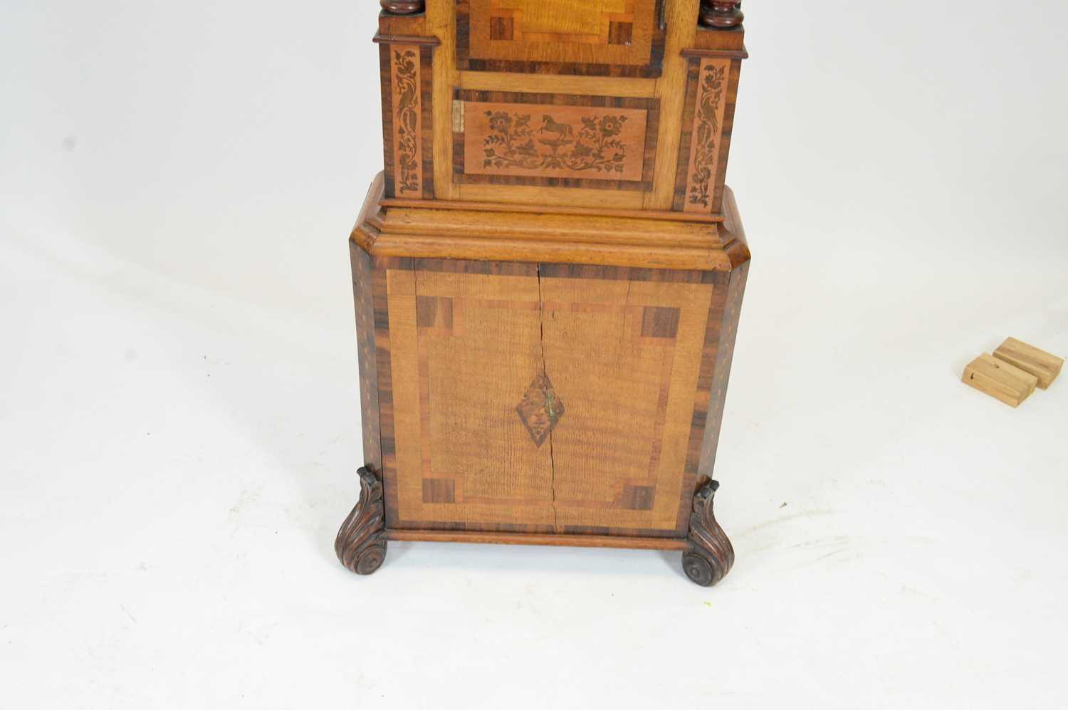 Davies, Abergele: an ornate Welsh Victorian inlaid longcase clock. - Image 4 of 12