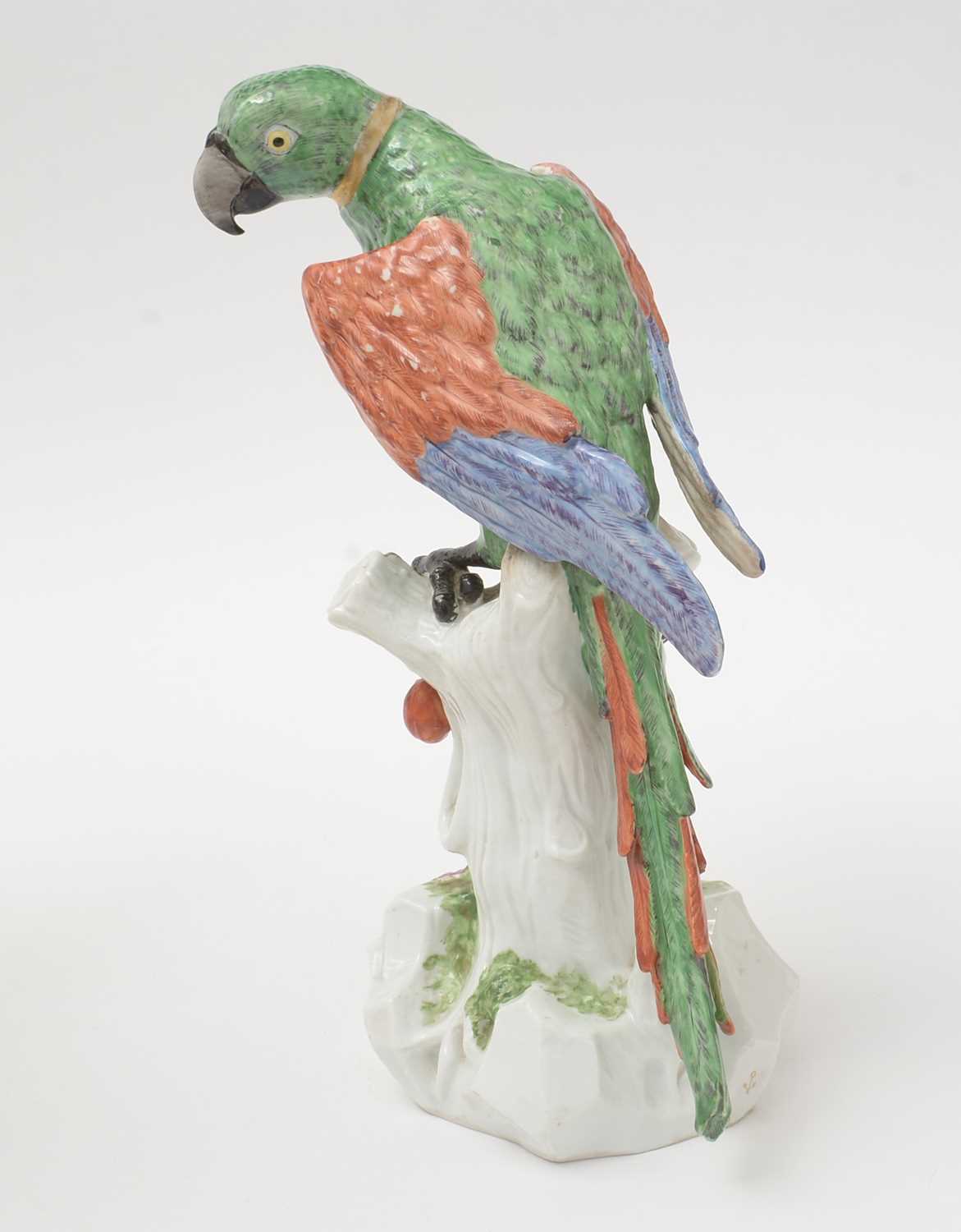 Pair of late 19th Century Continental porcelain parrots. - Image 4 of 24