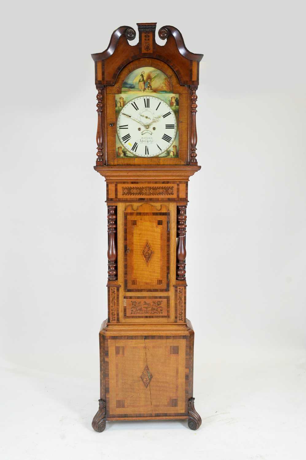 Davies, Abergele: an ornate Welsh Victorian inlaid longcase clock. - Image 2 of 12