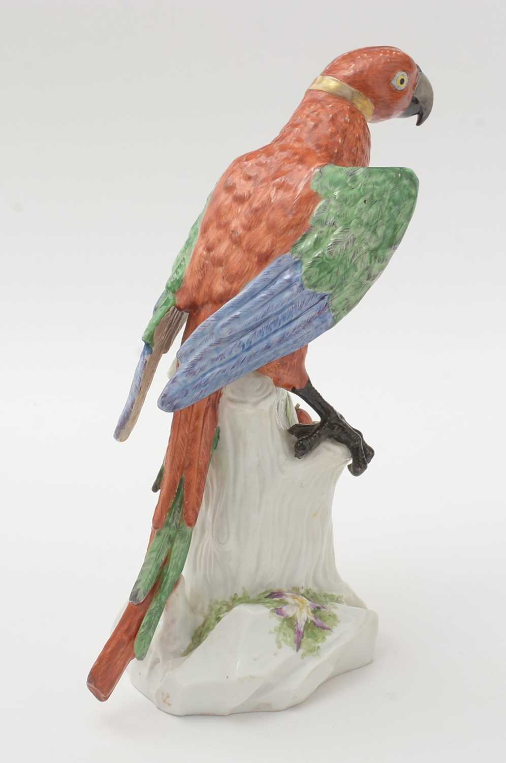 Pair of late 19th Century Continental porcelain parrots. - Image 21 of 24