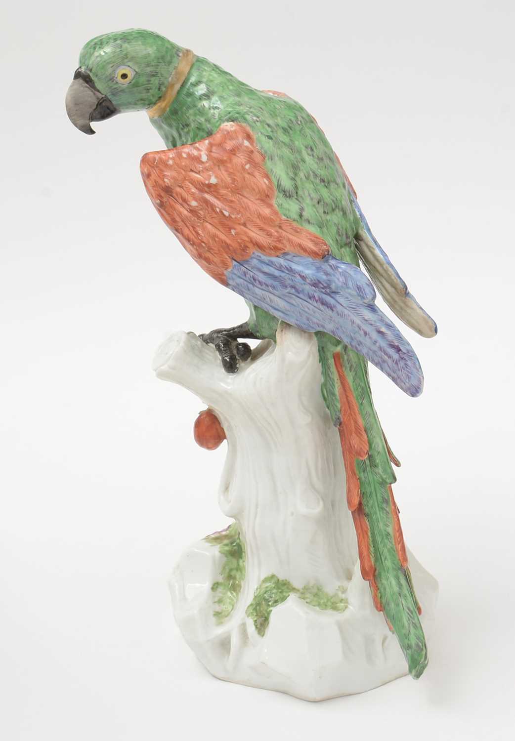 Pair of late 19th Century Continental porcelain parrots. - Image 10 of 24