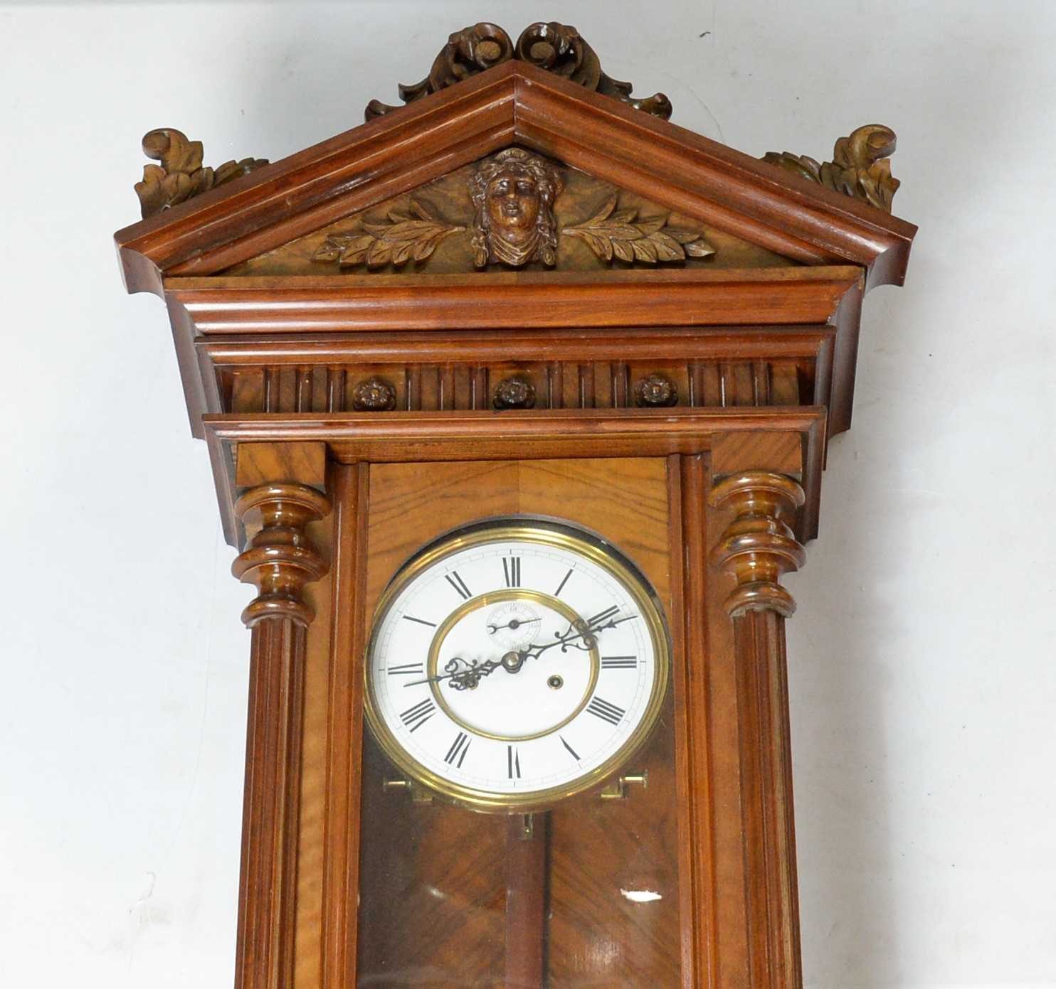 A Vienna walnut cased wall clock - Image 2 of 6