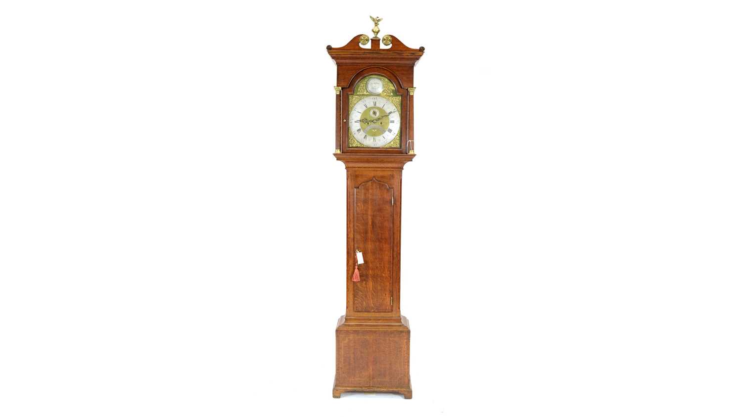 Robert Marshall, Newcastle: an oak longcase clock.