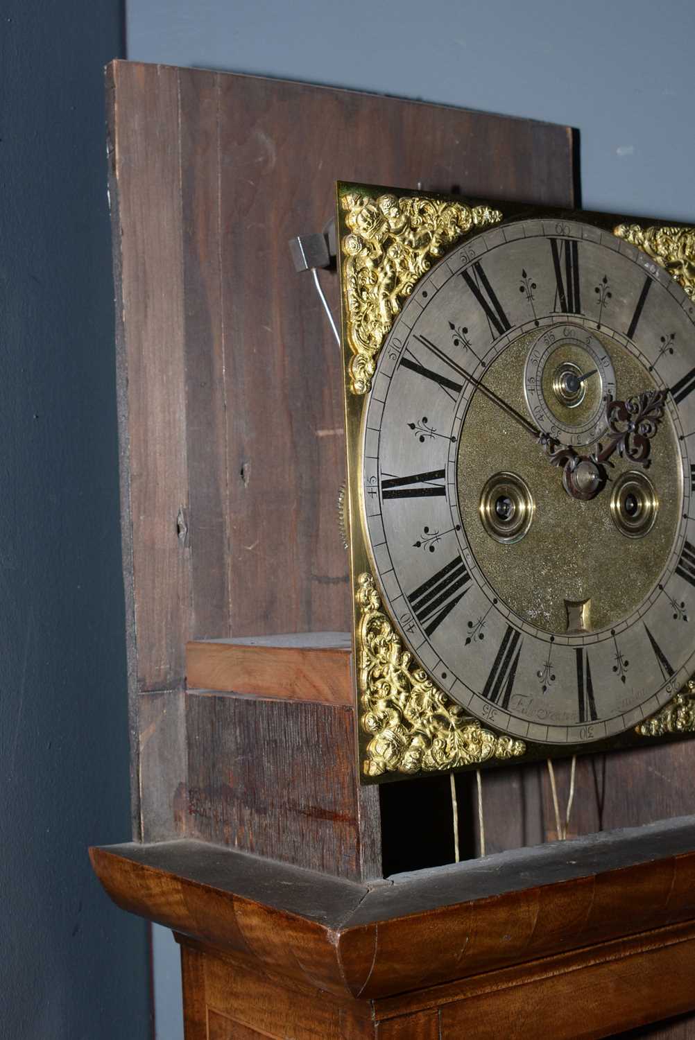 Edward Stanton, London: a burr walnut and walnut longcase clock. - Image 20 of 20