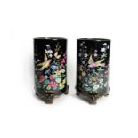 Pair of Ridgway Jetware vases