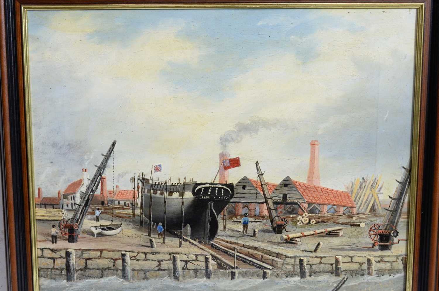 J. Watson - Four Naive North East Marine Views | oil - Image 5 of 8