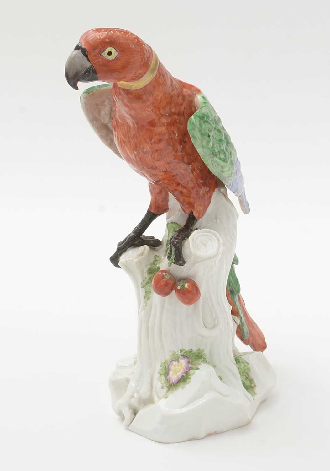 Pair of late 19th Century Continental porcelain parrots. - Image 13 of 24