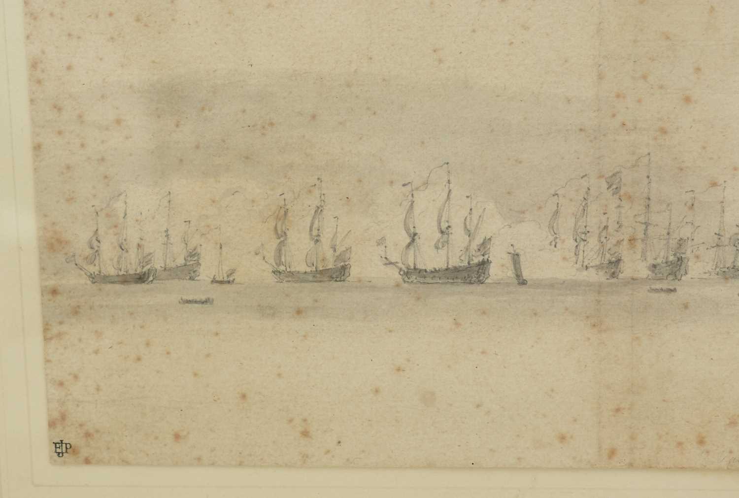 Willem Van de Velde, The Younger - The Dutch Fleet in the Thames | pencil - Image 6 of 16