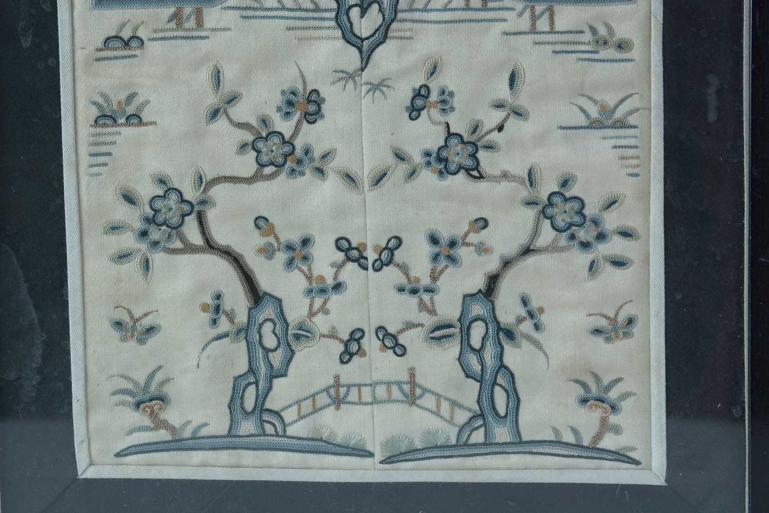 A pair of Qing Chinese needlework sleeve bands - Image 7 of 10