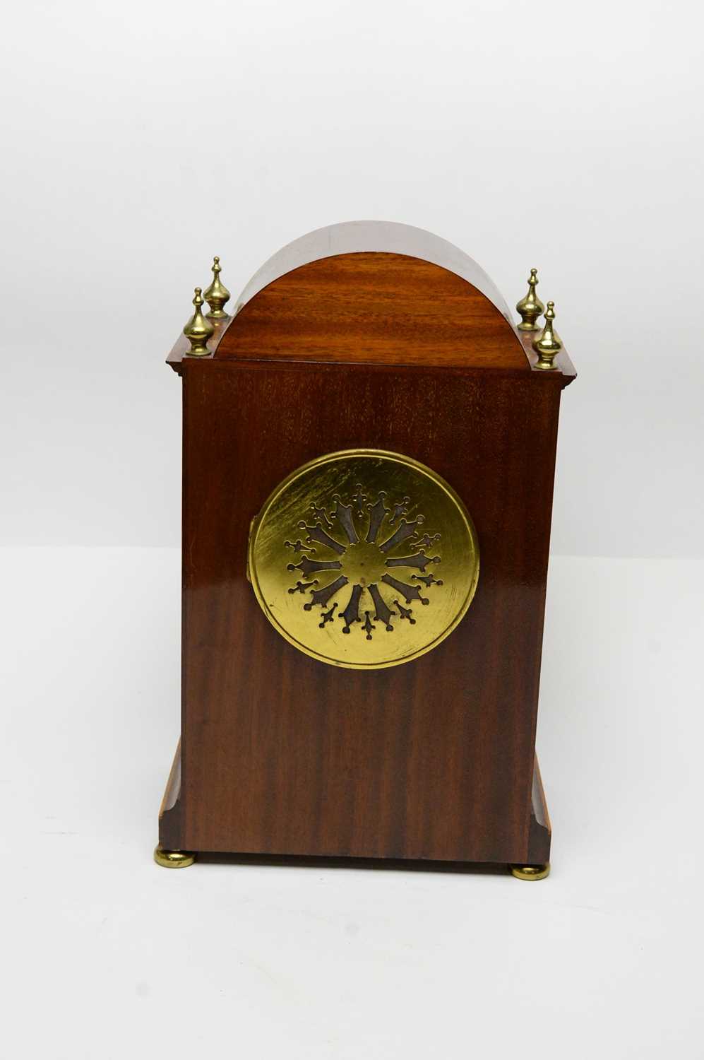 Marti Et Cie: an early 20th Century inlaid mahogany mantel clock. - Image 2 of 5