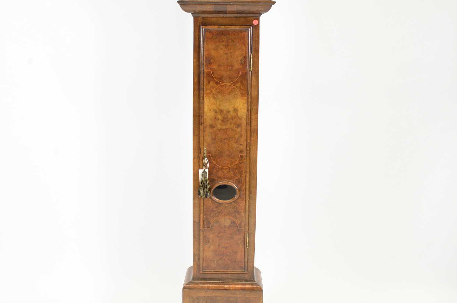 Edward Stanton, London: a burr walnut and walnut longcase clock. - Image 4 of 20