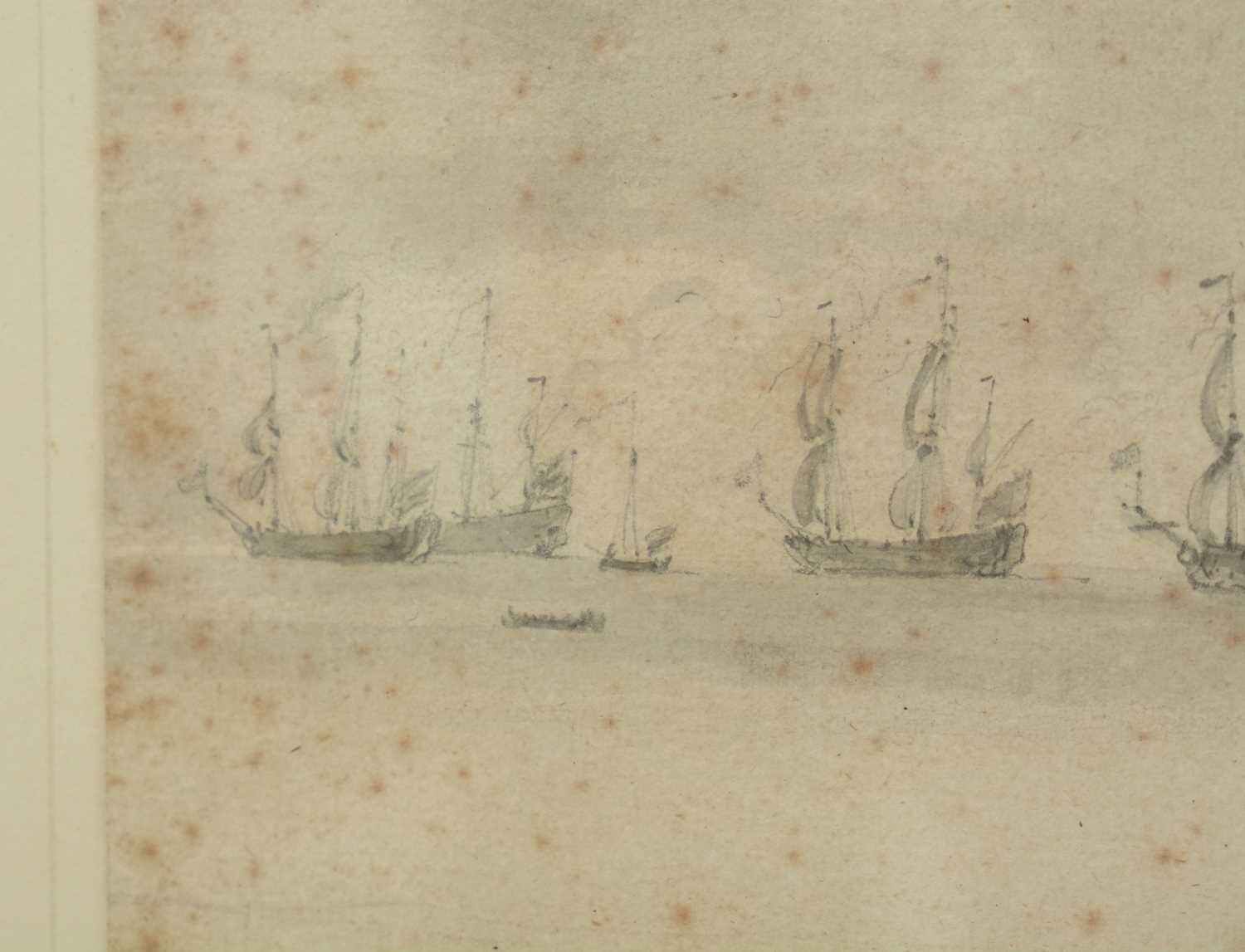 Willem Van de Velde, The Younger - The Dutch Fleet in the Thames | pencil - Image 11 of 16