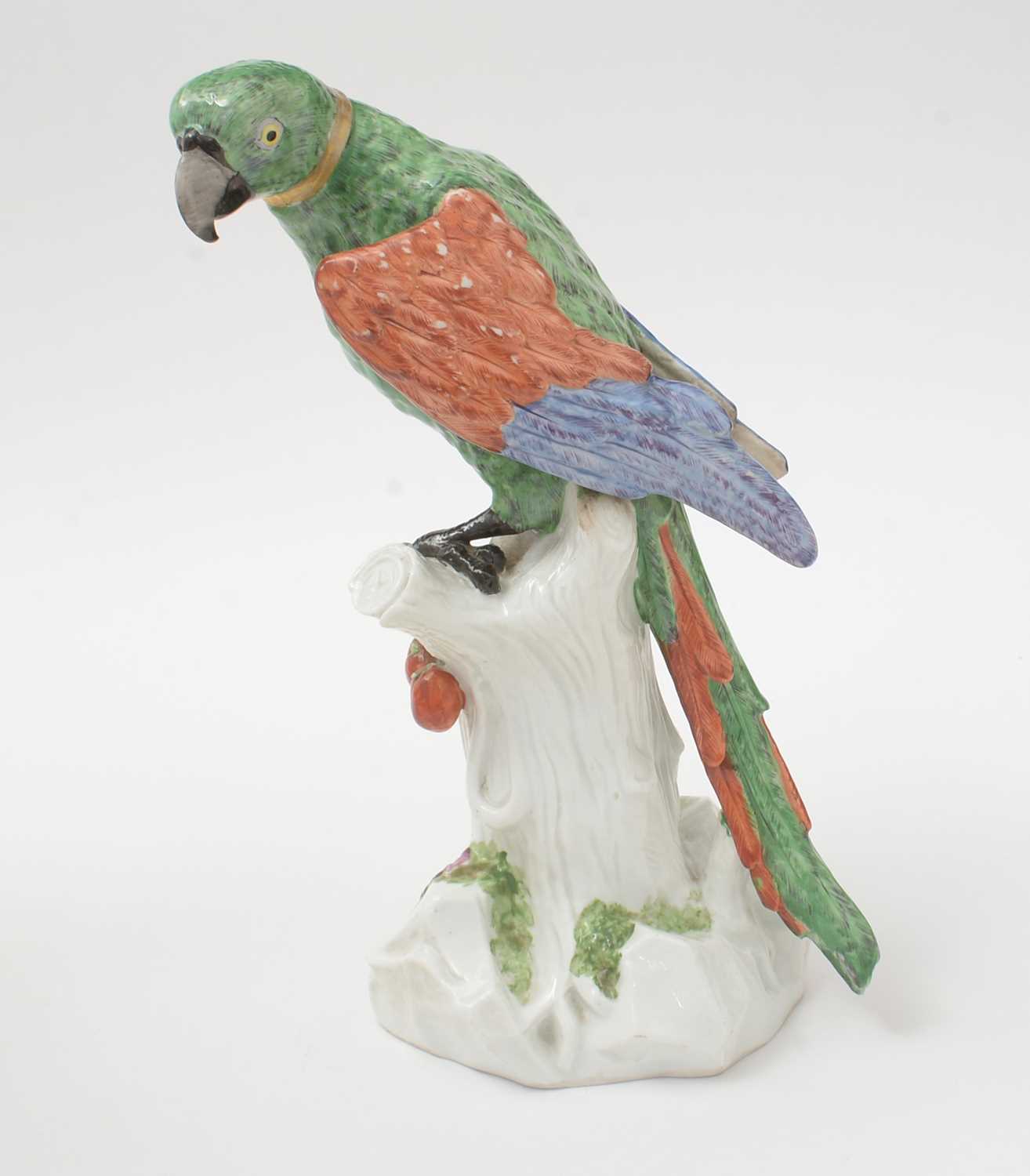 Pair of late 19th Century Continental porcelain parrots. - Image 20 of 24