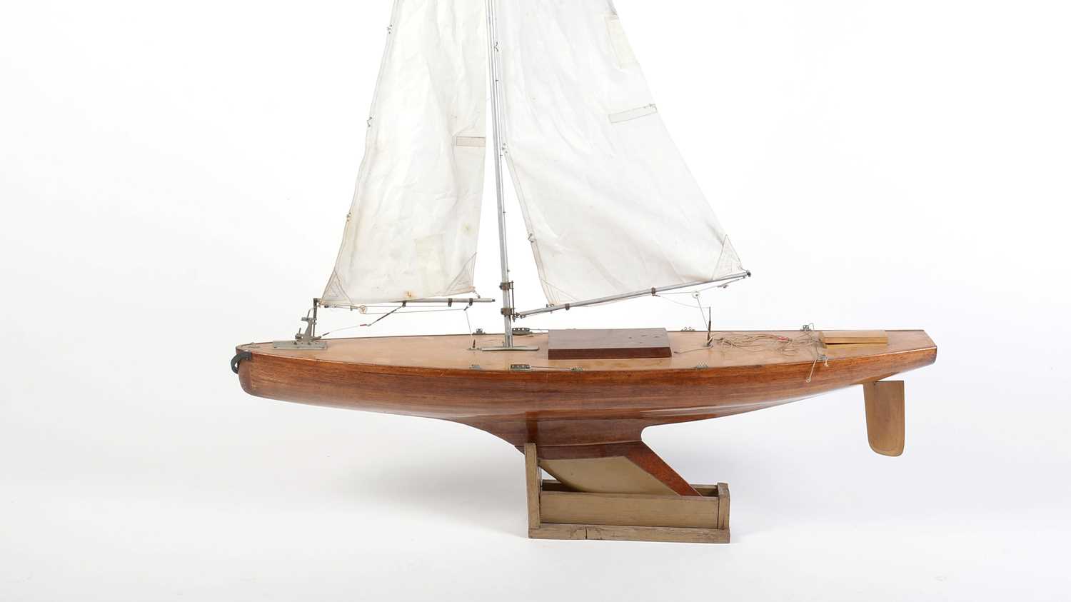 An early 20th Century scratch-built pond yacht,