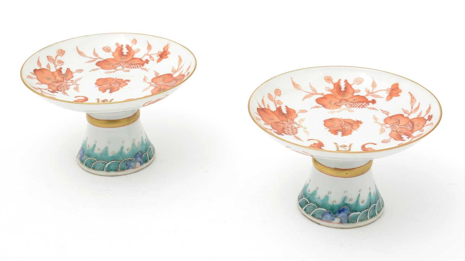 Pair of Chinese footed dishes - Image 2 of 13