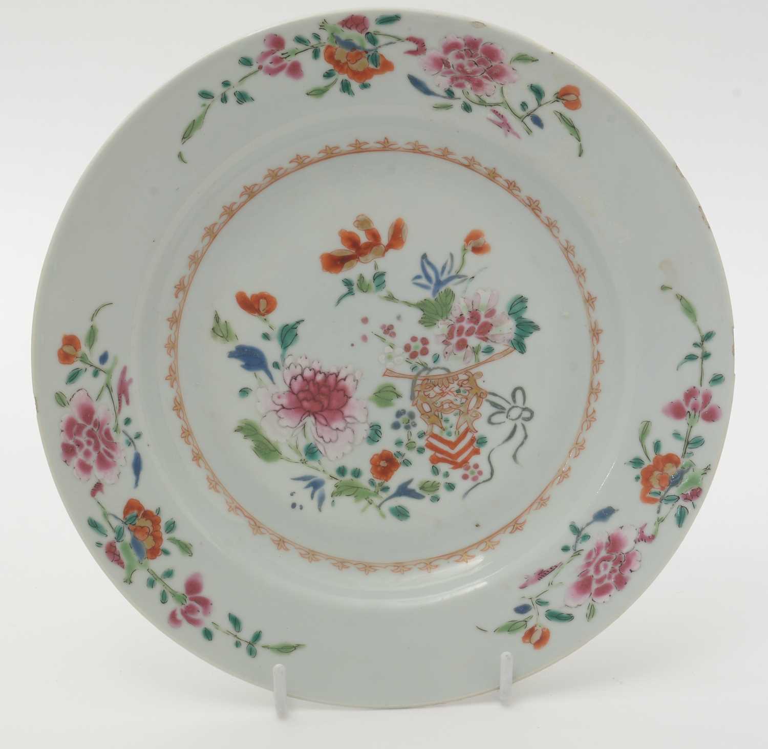 Famille Rose charger and two plates - Image 8 of 8