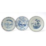 Two Delftware plates, Chinese plate