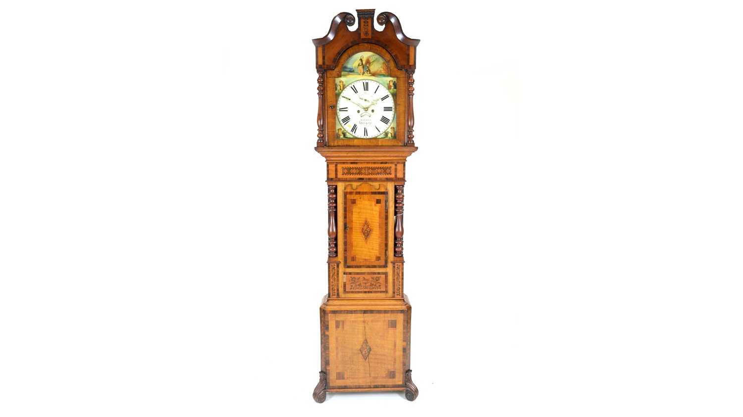 Davies, Abergele: an ornate Welsh Victorian inlaid longcase clock.