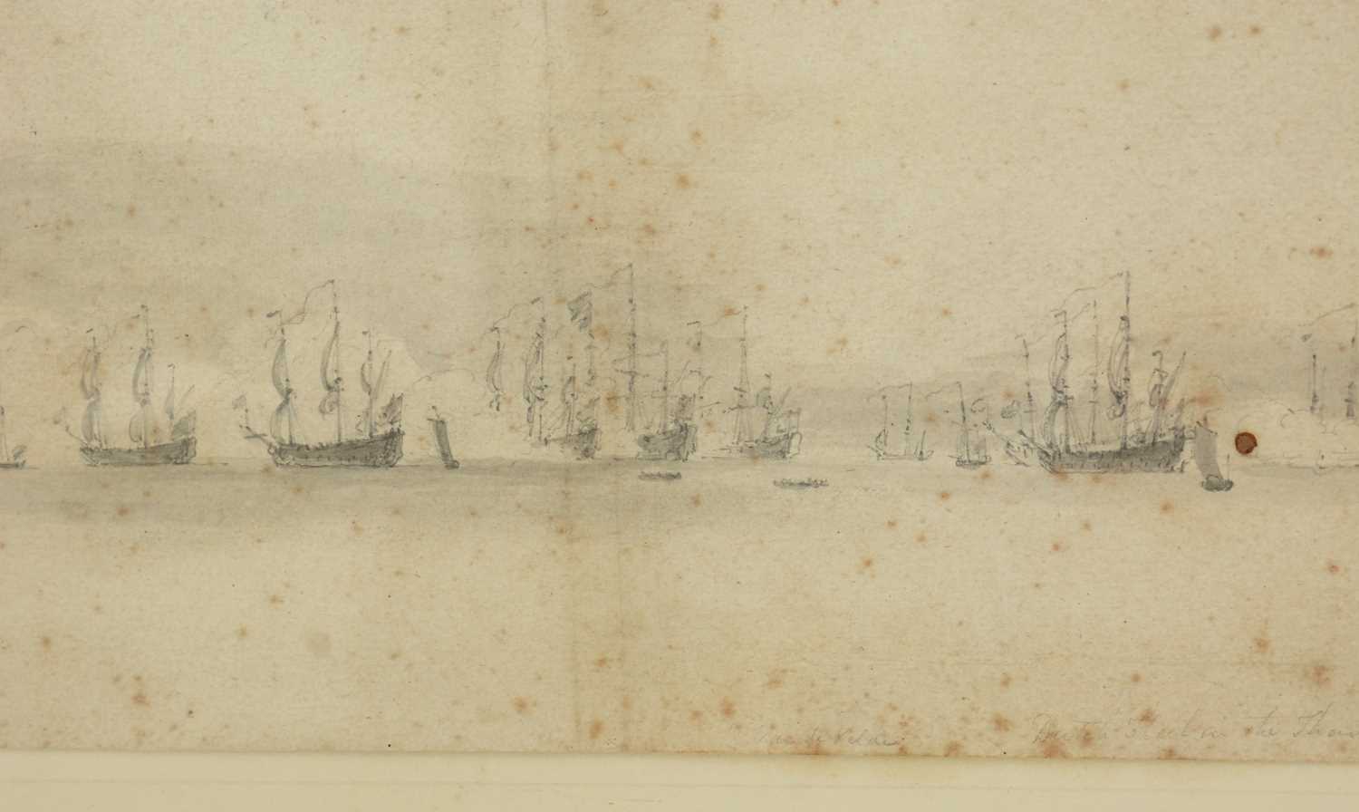 Willem Van de Velde, The Younger - The Dutch Fleet in the Thames | pencil - Image 5 of 16