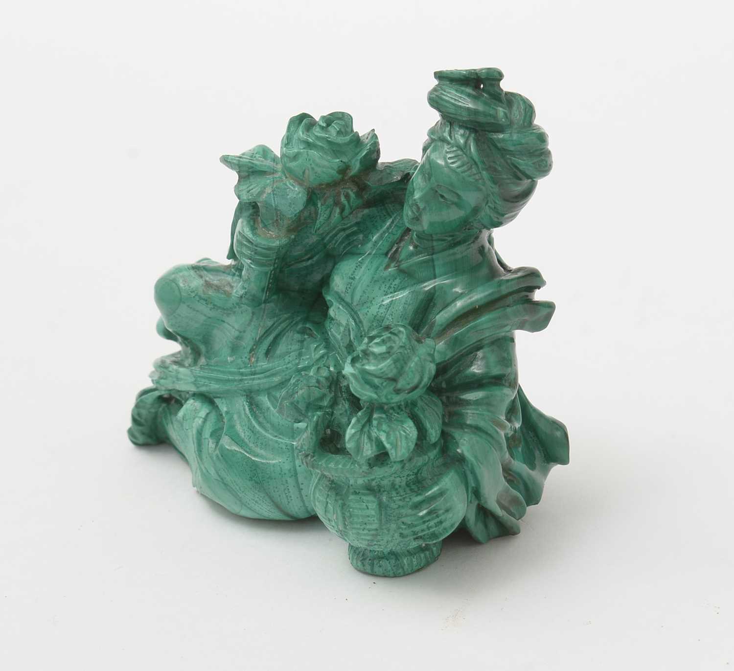 Chinese carved Malachite figure - Image 11 of 30