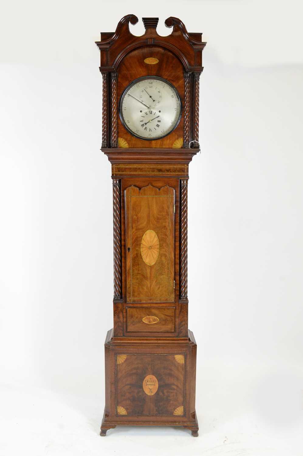 A Victorian inlaid mahogany striking domestic longcase regulator, - Image 3 of 11