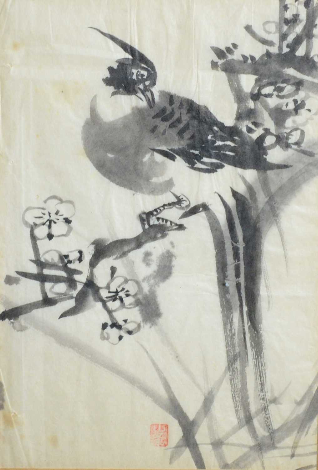 Three Chinese ink drawings - Image 2 of 4