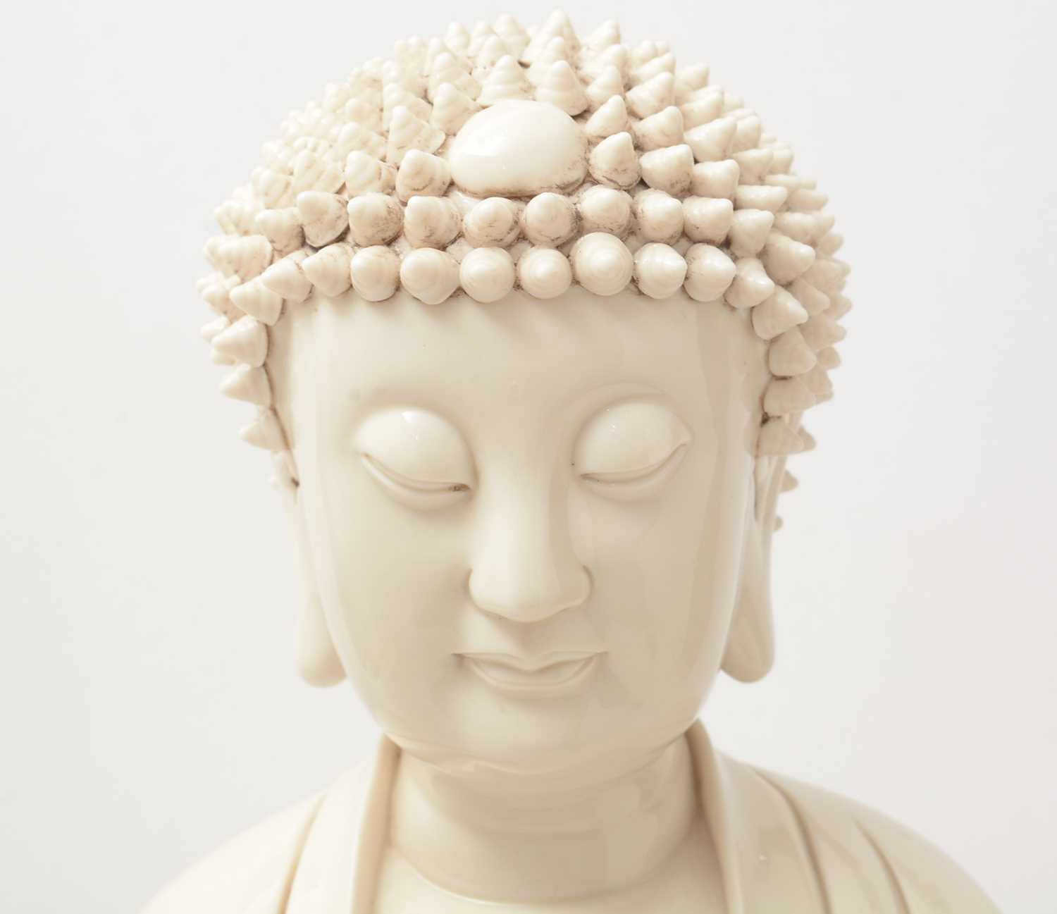 Large blanc de chine style figure Buddha, Bronzed figure and tiger - Image 12 of 23