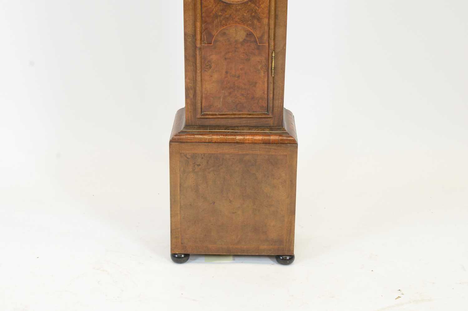 Edward Stanton, London: a burr walnut and walnut longcase clock. - Image 5 of 20