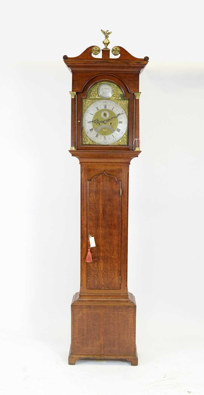 Robert Marshall, Newcastle: an oak longcase clock. - Image 3 of 9