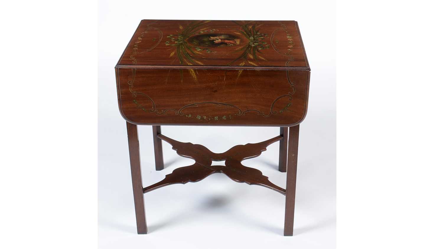 Edwards & Roberts: a late 19th Century painted mahogany Pembroke table. - Image 7 of 7