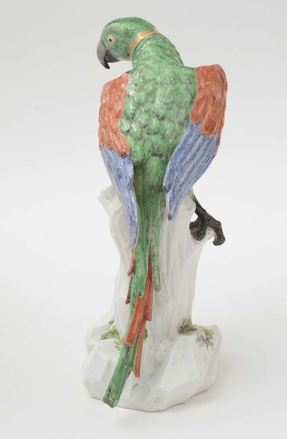 Pair of late 19th Century Continental porcelain parrots. - Image 5 of 24