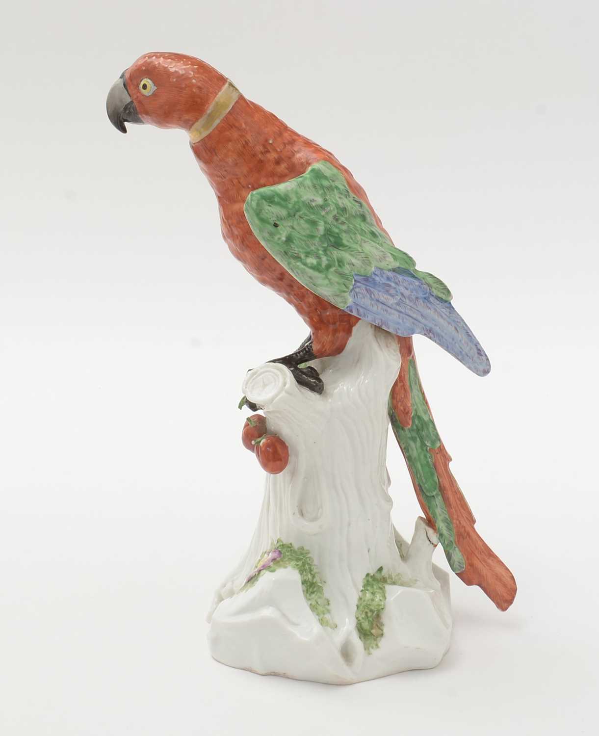 Pair of late 19th Century Continental porcelain parrots. - Image 12 of 24