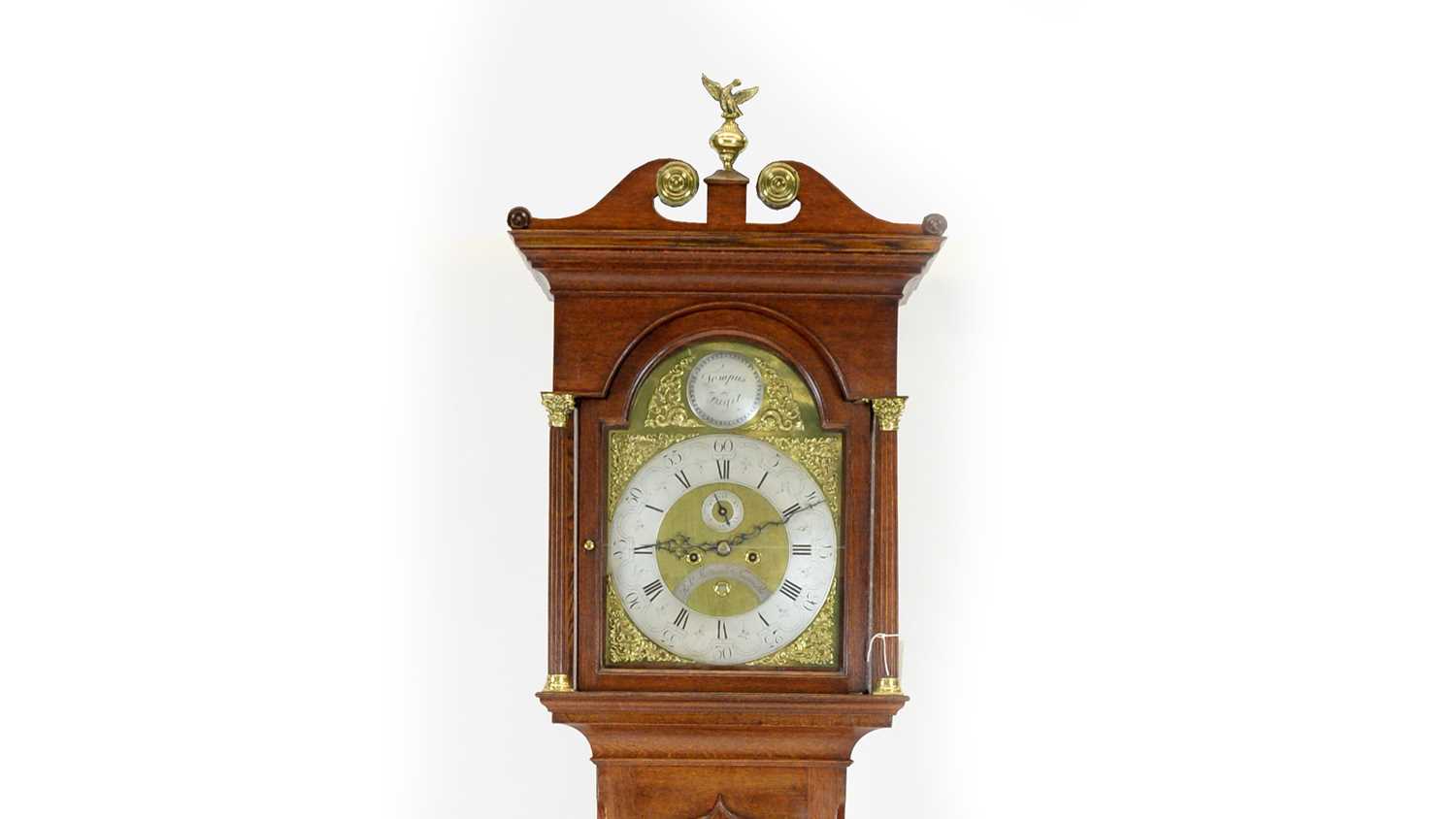 Robert Marshall, Newcastle: an oak longcase clock. - Image 2 of 9