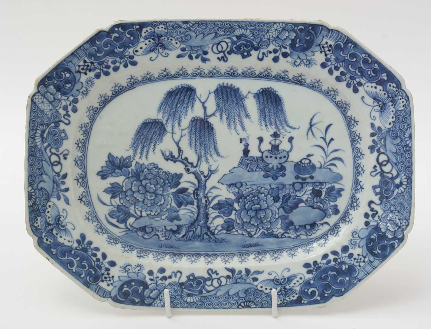 Chinese export meat plate, soup plate and a spoon - Image 5 of 7