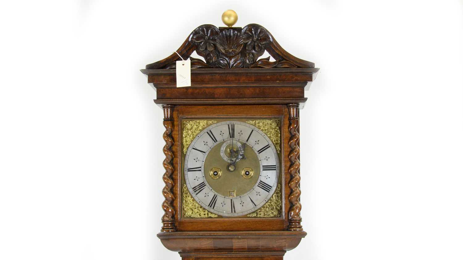 Edward Stanton, London: a burr walnut and walnut longcase clock. - Image 2 of 20