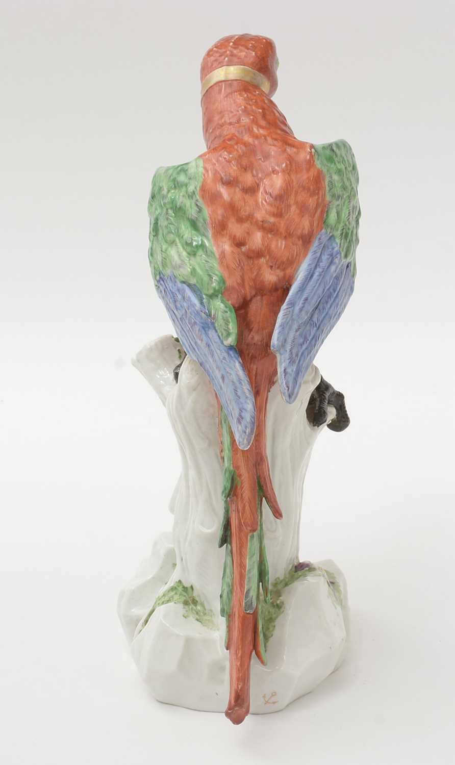 Pair of late 19th Century Continental porcelain parrots. - Image 6 of 24