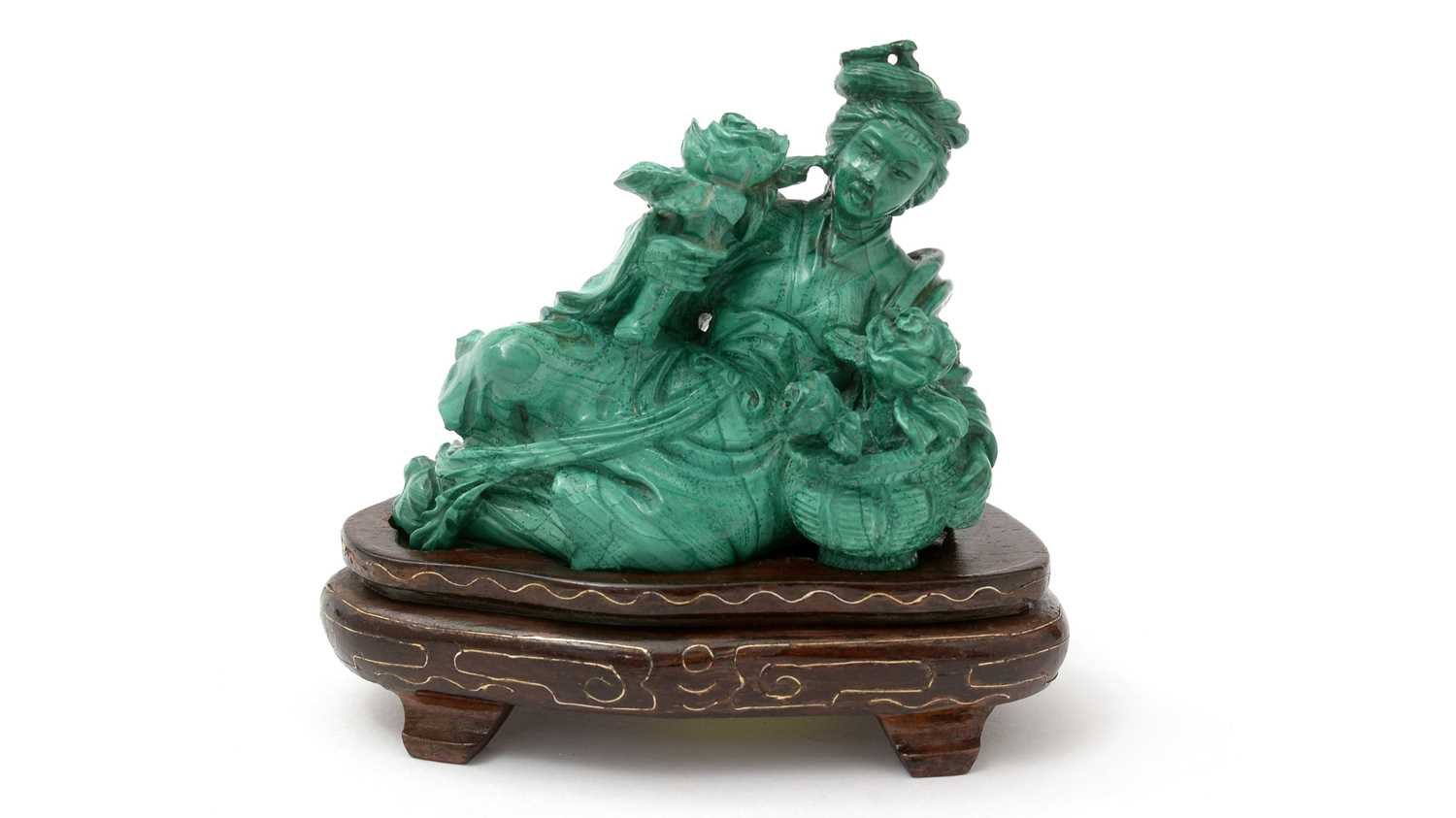 Chinese carved Malachite figure