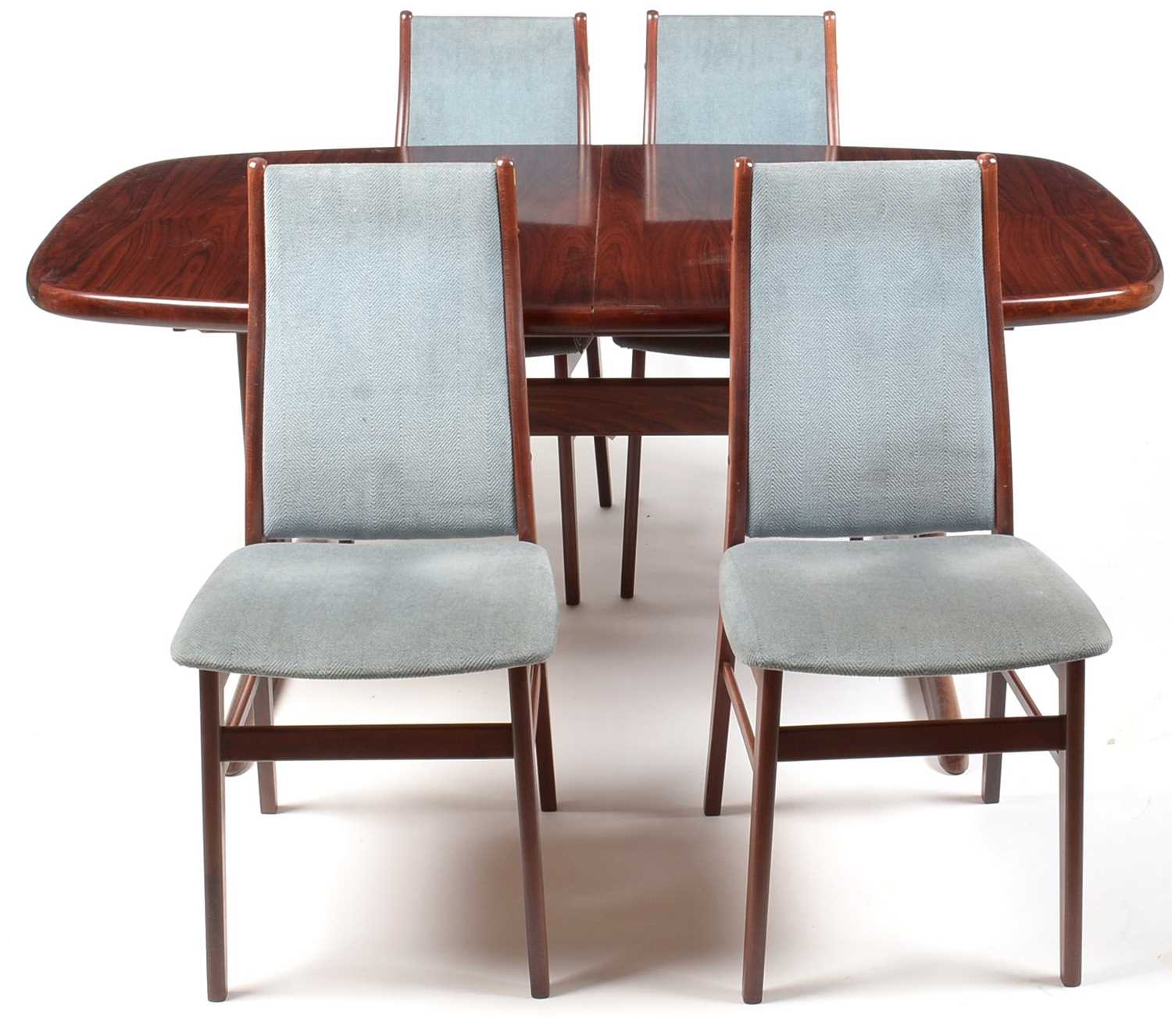 Danish Skovby rosewood sideboard and matching extending dining table: and four Farstrup beech chair - Image 2 of 15