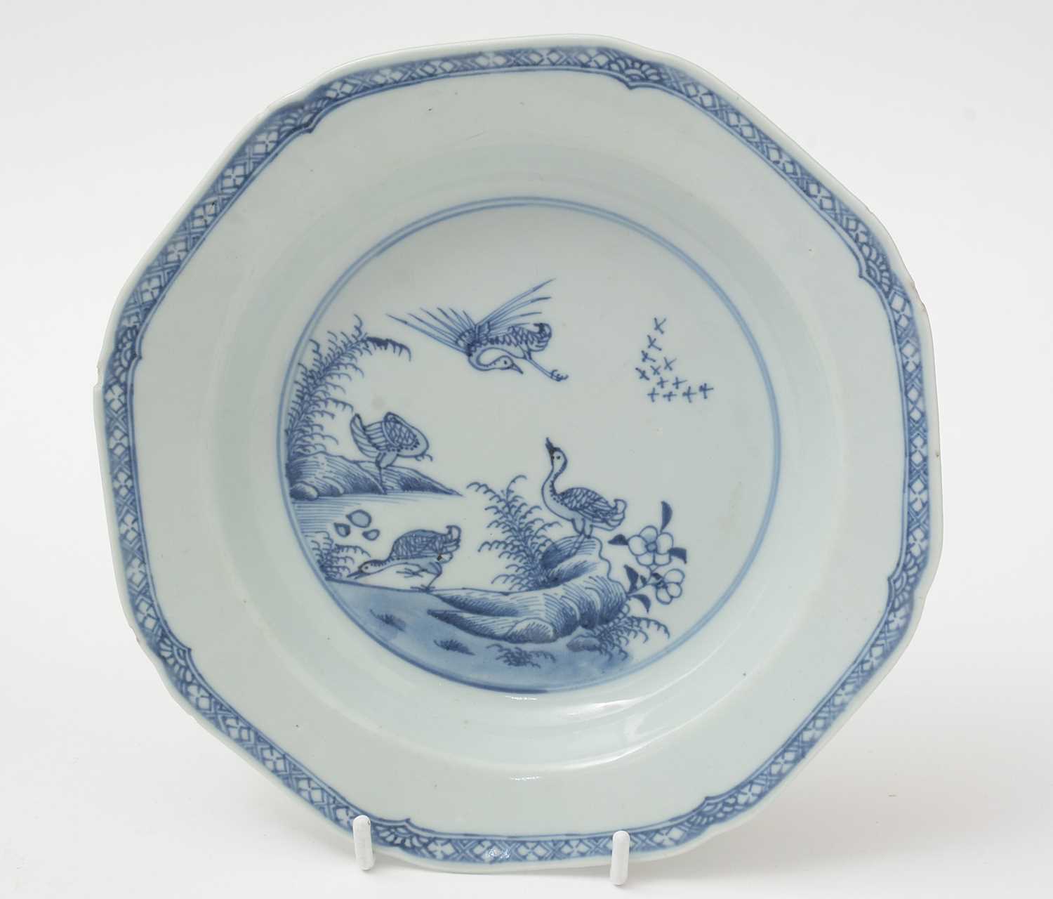 Chinese export meat plate, soup plate and a spoon - Image 4 of 7