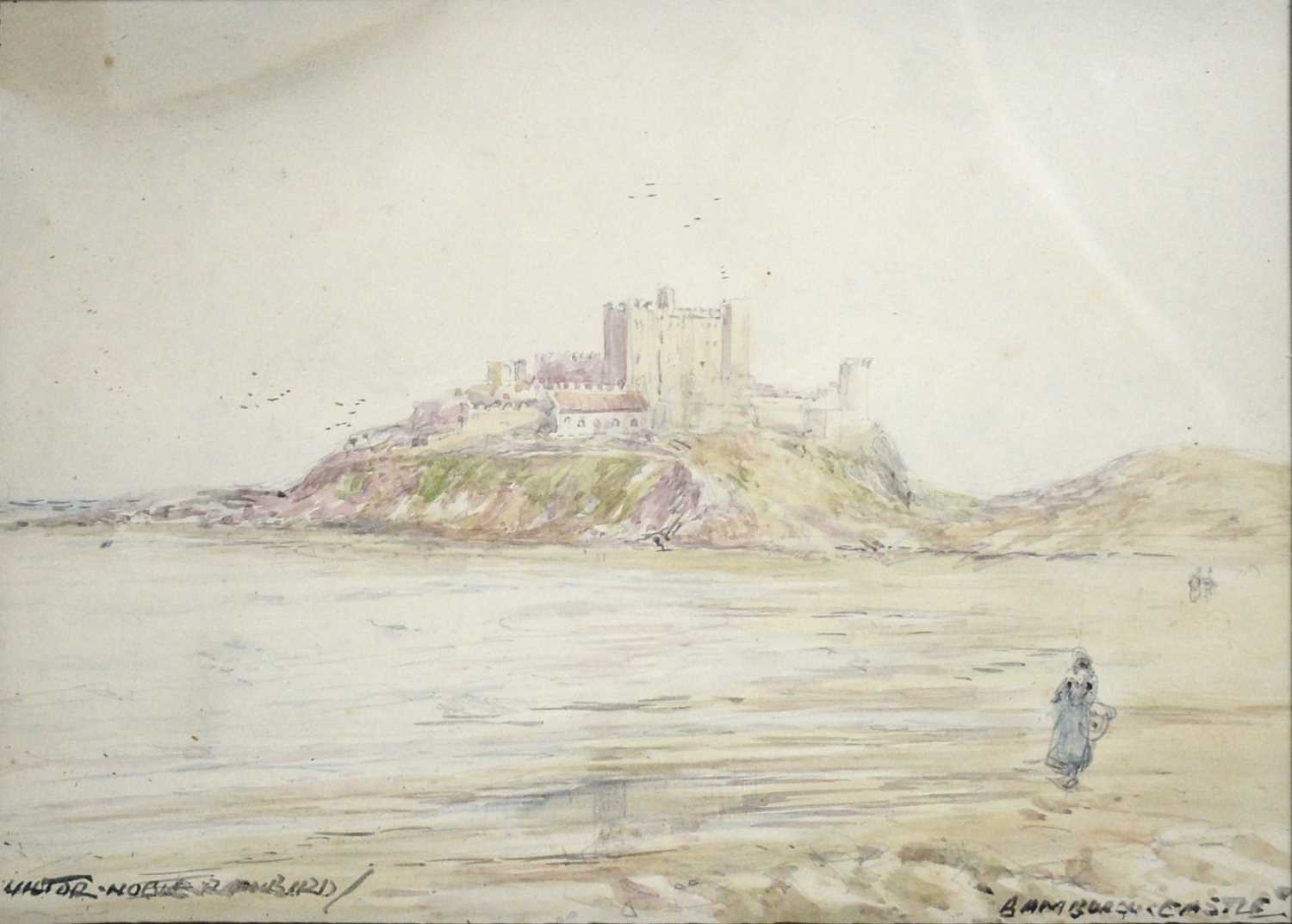 Victor Noble Rainbird - Bamburgh Castle | watercolour - Image 3 of 5