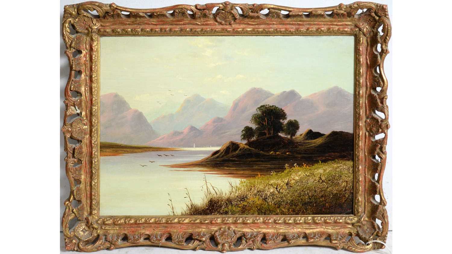 Charles Leslie - Tranquil Highland Landscape View | oil