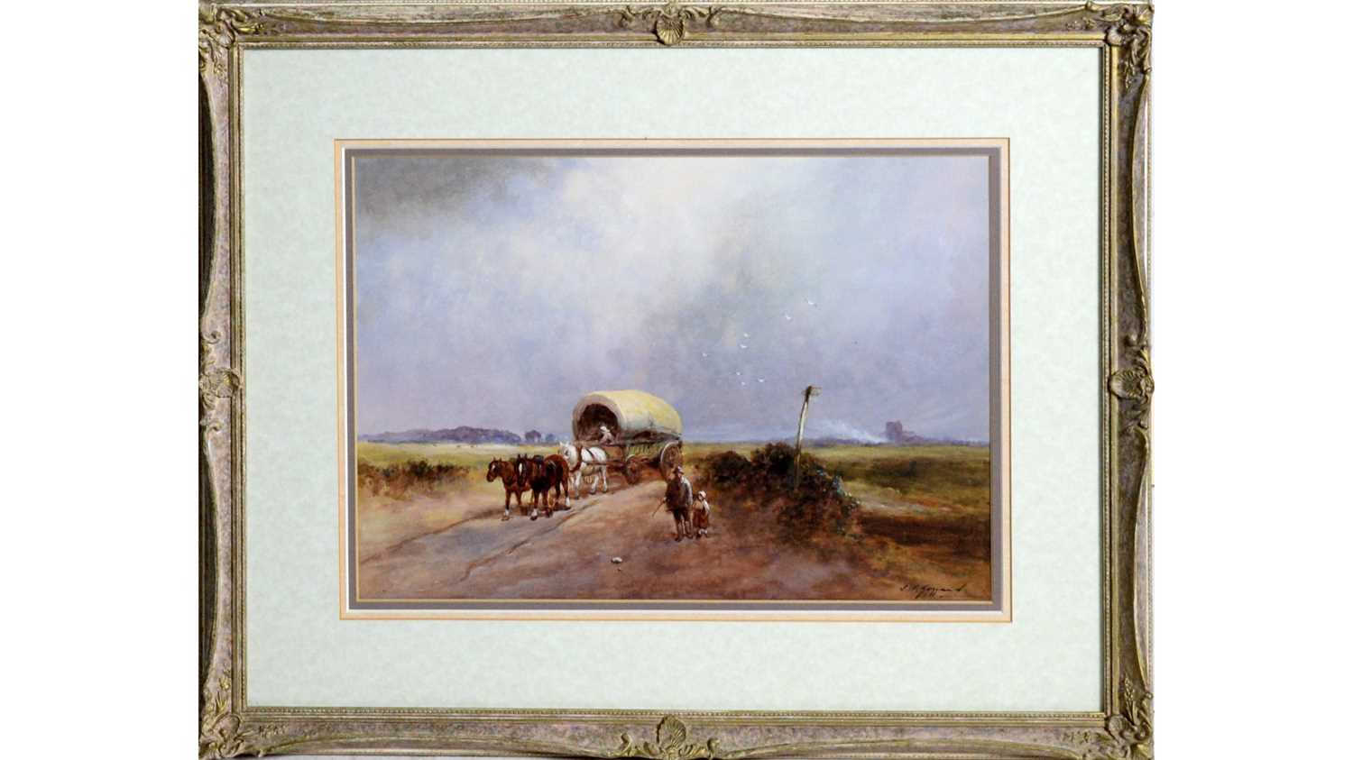 James Walter Gozzard - A Traveller Family and their Vargo Wagon | watercolour