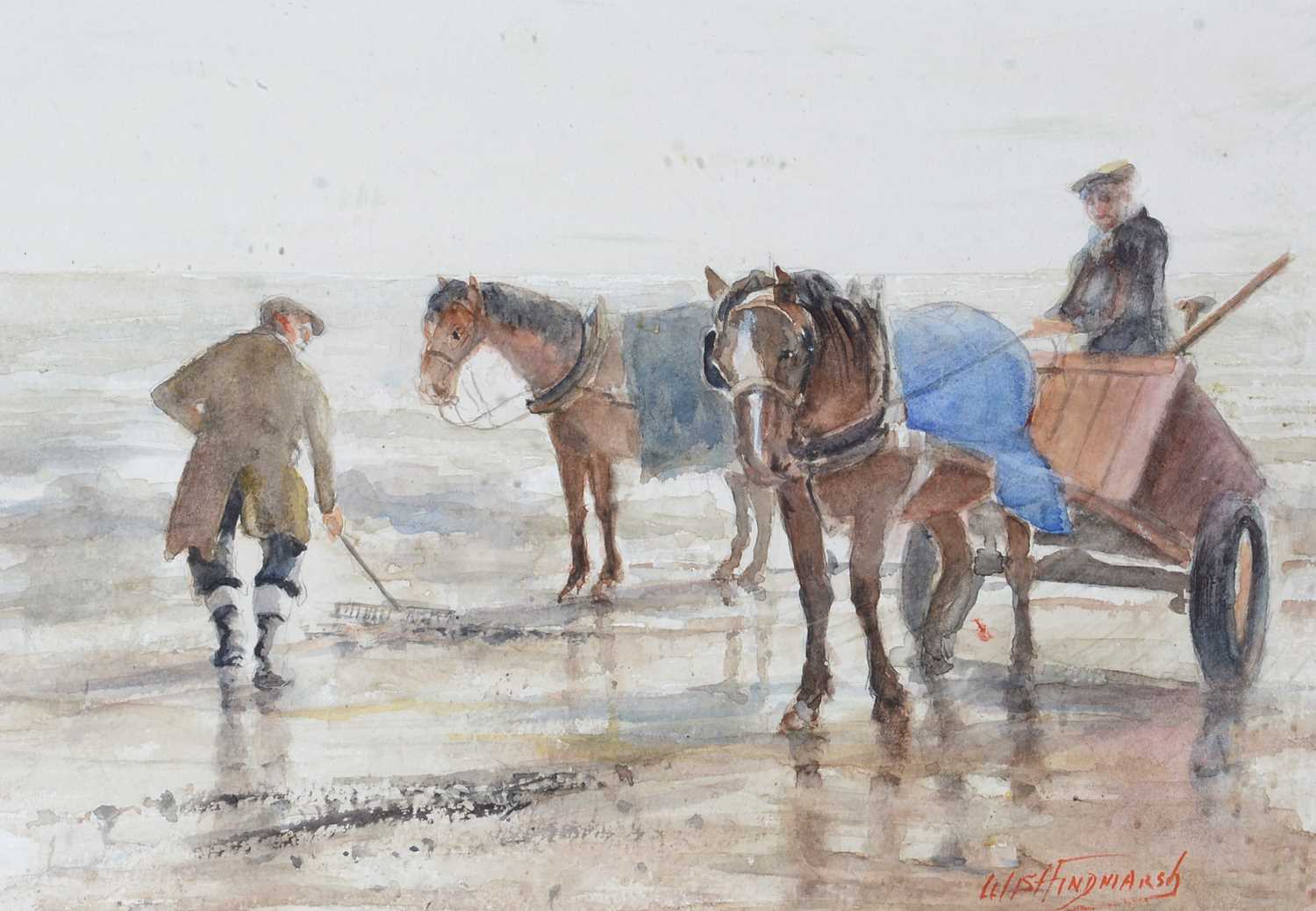 William Hindmarsh - Cockle Fishing | watercolour - Image 3 of 5